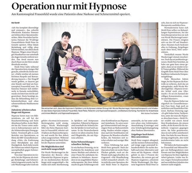 Operation nur mit Hypnose - Frauenfe